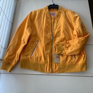 Levi's Strauss Mustard Womens Melanie XXL Bomber Jacket